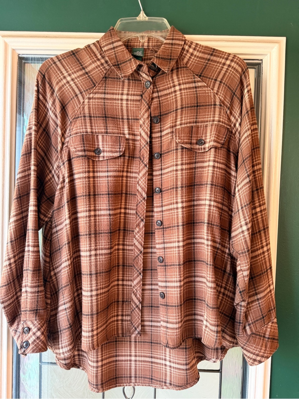 wild fable Brown Plaid Button-Down Shirt